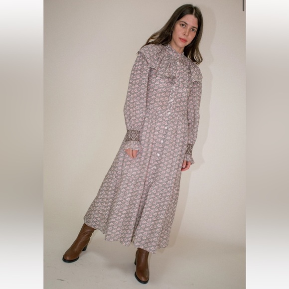 SEA New York Amalia Floral Ruffle Balloon Sleeve Dress in Blossom - Picture 1 of 11